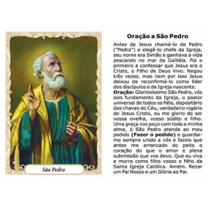 OG141450P100 - Oração São Pedro c/ 100un. - 9,5x6,5cm