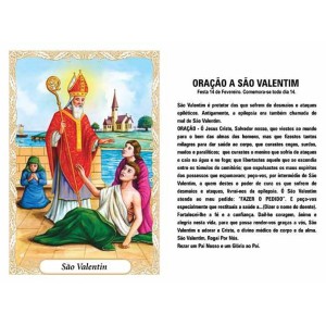 OG141454P100 - Oração São Valentim c/ 100un. - 9,5x6,5cm