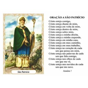 OG141447P100 - Oração São Patrício c/ 100un. - 9,5x6,5cm
