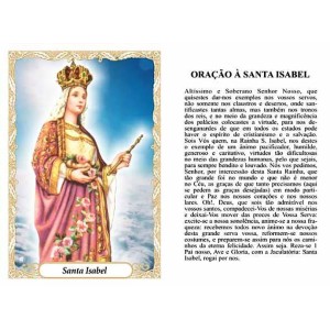 OP14017P100 - Oração Santa Isabel da Hungria c/ 100un. - 6x4cm