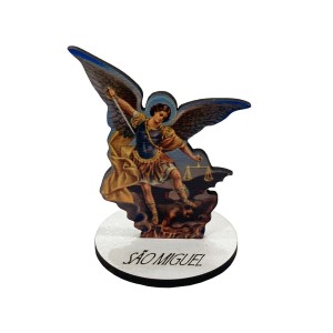 AO291201 - Pedestal São Miguel Arcanjo MDF - 8x5,5cm