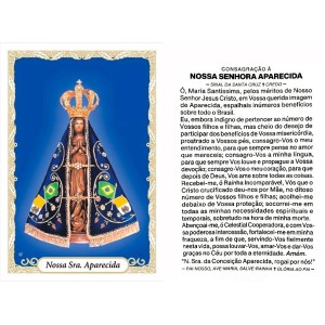 OG14005P100 - Oração N. Sra. Aparecida c/ 100un. - 9,5x6,5cm