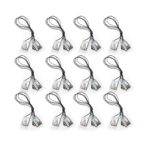 ES149002P12 - Escapulário N. Sra. Do Carmo e Sagrado Coração de Jesus Plástico c/ Tecido 12un. - 66x1,3cm