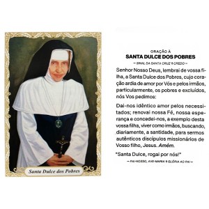 OG14050P100 - Oração Santa Dulce dos Pobres (Irmã Dulce) c/ 100un. - 9,5x6,5cm