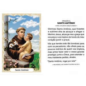 OG141402P100 - Oração Santo Antônio c/ 100un. - 9,5x6,5cm