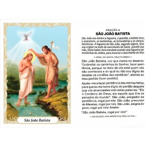 OG141459P100 - Oração São João Batista c/ 100un. - 9,5x6,5cm