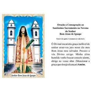 OG141466P100 - Oração Bom Jesus de Iguape c/ 100un. - 9,5x6,5cm