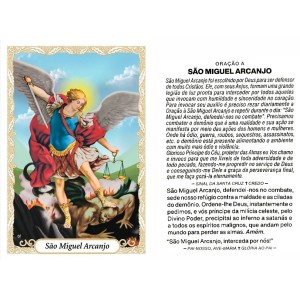 OP41803P100 - Oração São Miguel Arcanjo c/ 100un. - 6x4cm