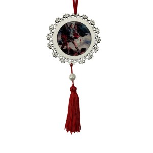 AO4101701 - Adorno São Miguel Arcanjo MDF Branco Resinado - 22x9,7cm