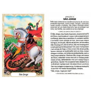 OG141471P100 - Oração São Jorge c/ 100un. - 9,5x6,5cm