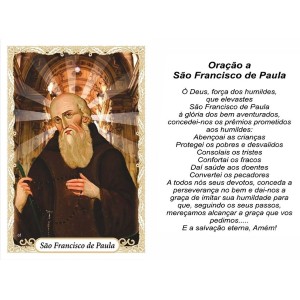 OG141495P100 - Oração São Francisco de Paula c/ 100un. - 9,5x6,5cm