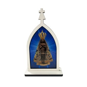 CP81551 - Capela N. Sra. Aparecida MDF Branco (M) - 15,5x9cm