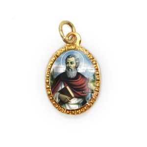 MD103265P10 - Medalha de Alumínio Oval Dourada c/ 10un. São  Paulo - 2x1,3cm