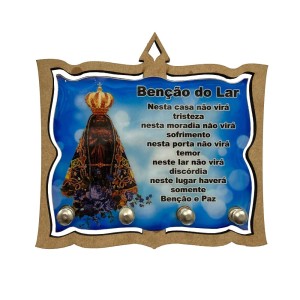 PC380592 - Porta Chaves N. Sra. Aparecida MDF Resinado - 15x13,5cm