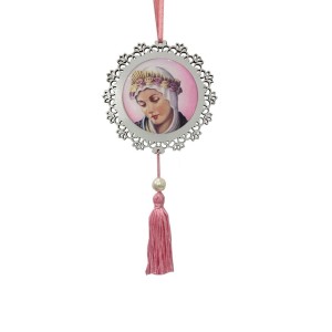 AO4101537 - Adorno N. Sra. Da Salette MDF Branco Resinado - 22x9,7cm