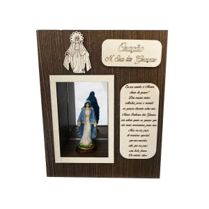OT819010 - Oratório N. Sra. Das Graças MDF - 20x16cm