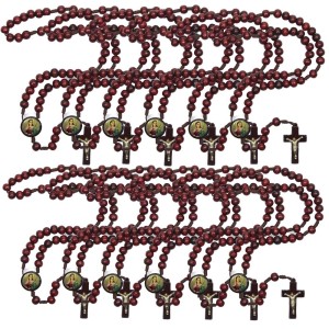 TE940276P12 - Terço Santa Luzia Madeira c/ 12un - 37cm