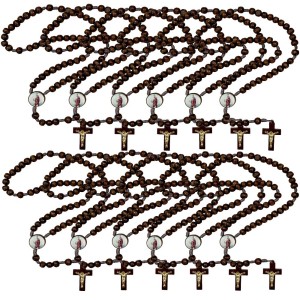 TE940437P12 - Terço São Paulo Madeira c/ 12un. - 37cm