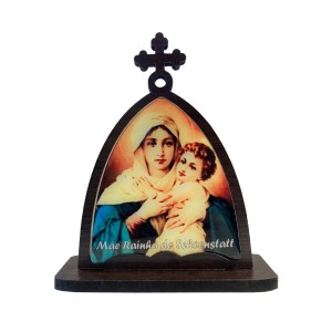 CP81900 - Capela Mãe Rainha MDF Tabaco - 12,5x11cm