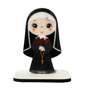 PE722565 - Pedestal Santa Rita de Cássia MDF - 13,5x10,5cm