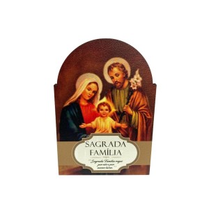 QD1987380 - Adorno de Mesa Sagrada Família MDF - 10,7x7,5cm