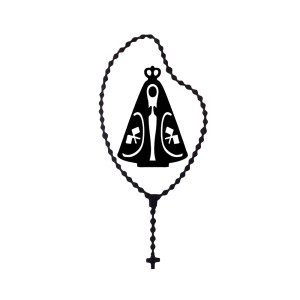 AD1500002 - Adesivo Terço N. Sra. Aparecida Preto - 12,5x6cm