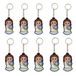 CH50008P10 - Chaveiro N. Sra. Da Conceição Emborrachado c/ 10un. - 11x2,5cm