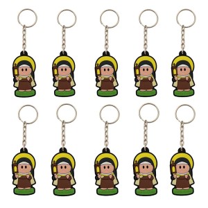 CH50030P10 - Chaveiro Santa Clara Emborrachado c/ 10un. - 11x3cm