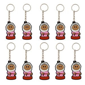 CH50036P10 - Chaveiro Nhá Chica Emborrachado c/ 10un. - 11x3cm