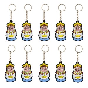 CH50066P10 - Chaveiro N. Sra. Da Salette Emborrachado c/ 10un. - 11,5x2,6cm