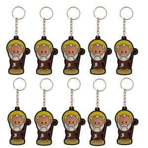 CH50412P10 - Chaveiro São Bento Emborrachado c/ 10un. - 11x3cm