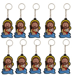 CH50414P10 - Chaveiro São Cristovão Emborrachado c/ 10un. - 12x3,5cm