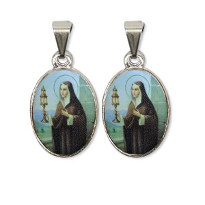 MD126035P2 - Medalha Santa Clara PX Dupla Níquel c/ 2un. - 3X1,5cm