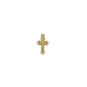 CZ891004P10 - Crucifixo Metal Dourado c/ 10un. - 2x1,2cm
