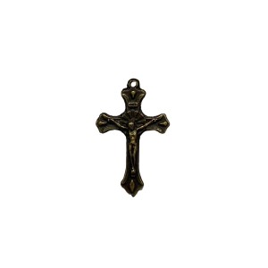 CZ861403P3 - Crucifixo Metal Ouro Velho c/ 3un. - 4,7x2,9cm