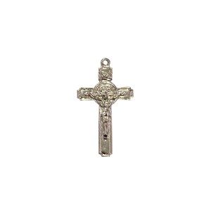 CZ861550 - Cruz São Bento Metal Níquel - 5,1x2,9cm