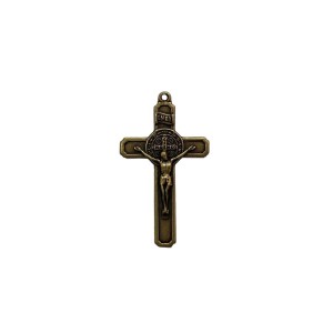 CZ861553 - Cruz São Bento Metal Ouro Velho - 5,1x2,9cm