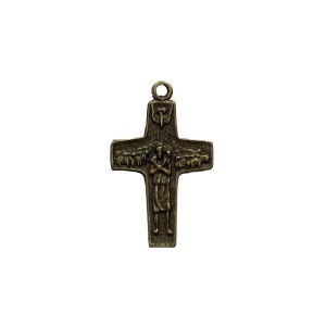 CZ861691 - Cruz Metal Ouro Velho Bom Pastor - 5x3,1cm