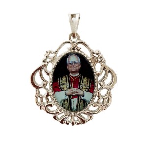 MD129484 - Medalha Papa Leão XIV Camafeu Níquel - 5,5x4,2cm