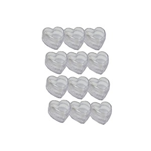 EM2158P12 - Caixa de Acrílico Coração Pequena c/ 12un. - 3,5x3,5cm