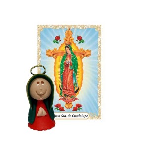 ST16014 - Mini Santinha N. Sra. De Guadalupe de Biscuit c/ Oração