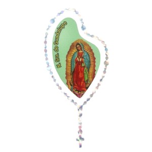 AD1501200 - Adesivo Terço N. Sra. De Guadalupe Prata - 12x6cm