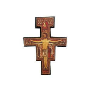 CW810180 - Crucifixo de Parede São Damião MDF - 15x11cm