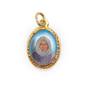 MD103070P10 - Medalha de Alumínio Oval Dourada c/ 10un. Nha Chica - 2X1,3cm