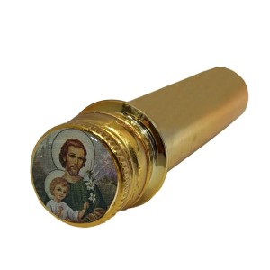 ASP380720 - Aspersório de Água Benta São José Dourado - 14x3cm