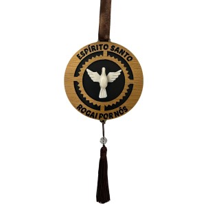 AO4101880 - Adorno Divino Espírito Santo Madeira MDF - 38x11cm
