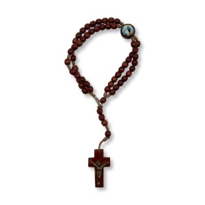 PU1541060 - Pulseira Terço N. Sra. da Conceição Madeira - 22x1,8cm
