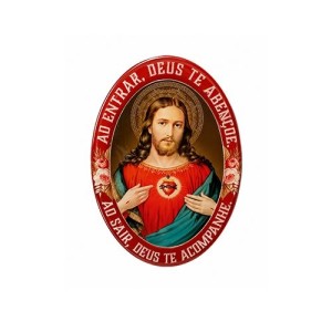 AD116940 - Adesivo Sagrado Coração de Jesus - 8x5,5cm