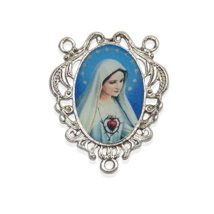 ET1691000 - Entremeio Imaculado Coração de Maria Resinado - 5x4cm