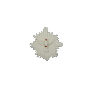 DI16105 - Divino Espírito Santo Resplendor Biscuit Branco - 4,5x4,5cm